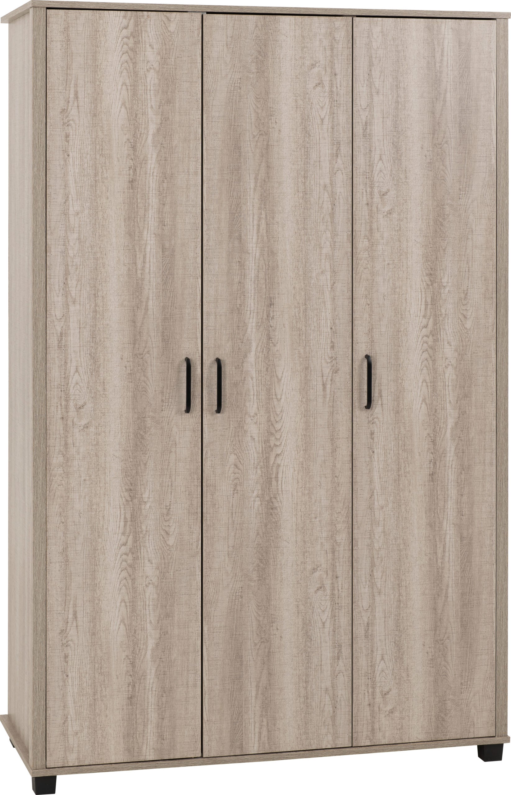 OLIVER 3 DOOR WARDROBE - LIGHT OAK EFFECT